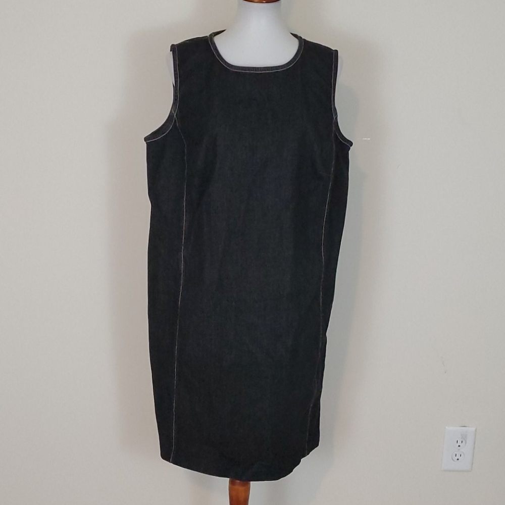 Lauren by Ralph Lauren black denim dress size 18w